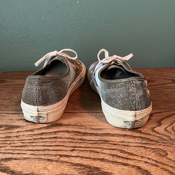 Vans Authentic Lace Ups   Unusual Metallic Lurex Finish   Men's 7.5  Ladies 9 - Picture 5 of 8